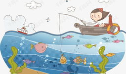 钓鱼漫画图片大全高清,高清漫画图鉴中的垂钓风情
